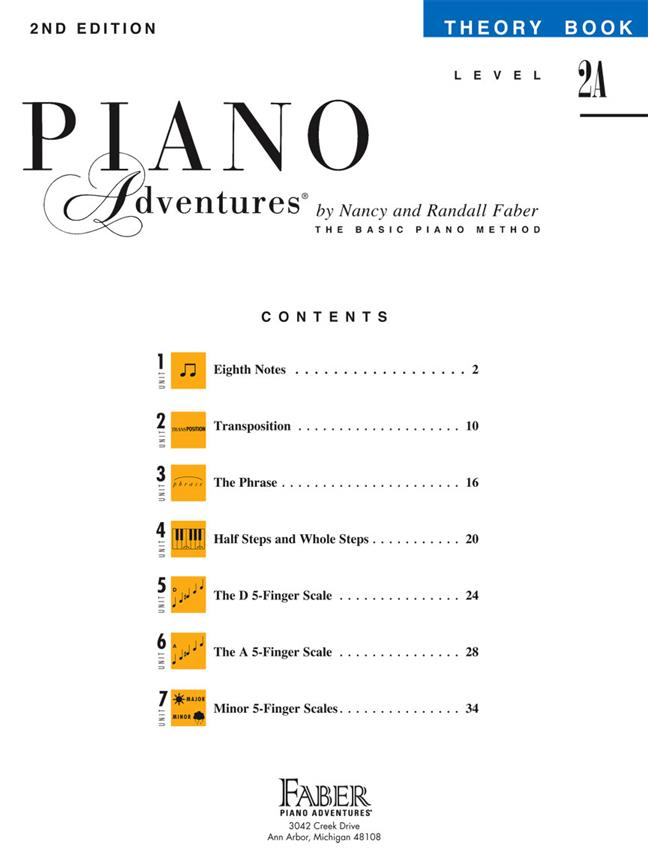 Piano Adventures Level 2A - Theory Book - 2nd Edition