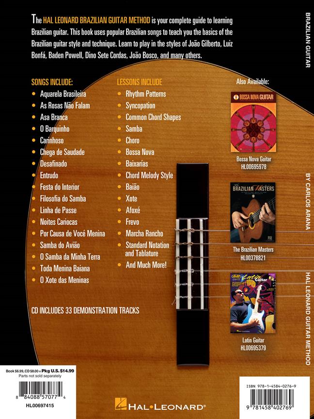 Hal Leonard Brazilian Guitar Method - Learn to Play Brazilean Guitar with Step-By-Step Lessons - učebnice hry na kytaru