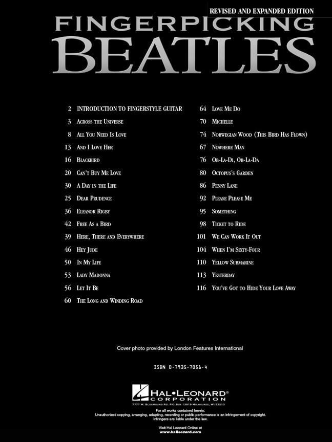 Fingerpicking Beatles - Revised & Expanded Edition noty na kytaru