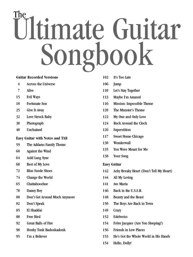 The Ultimate Guitar Songbook - Second Edition - 111 Songs! The Complete Resource for Every Guitar Player - noty na kytaru