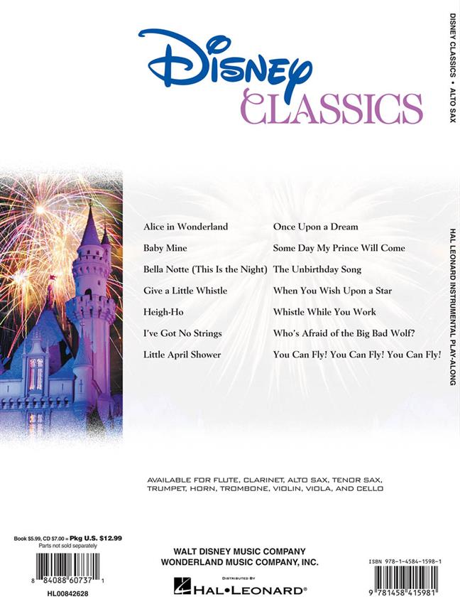 Disney Classics - Alto Saxophone - Instrumental Play-Along - noty na altový saxofon