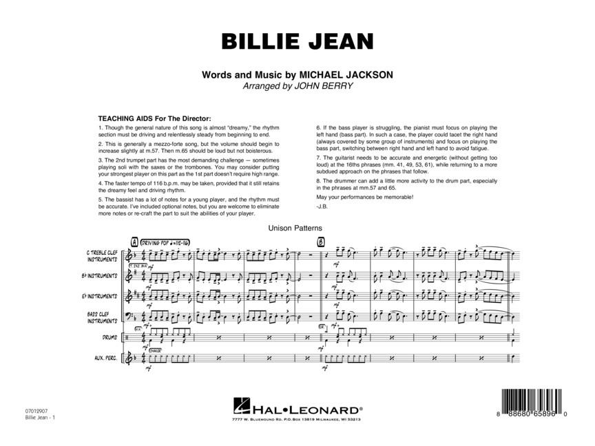 Billie Jean - pro Jazzový orchestr