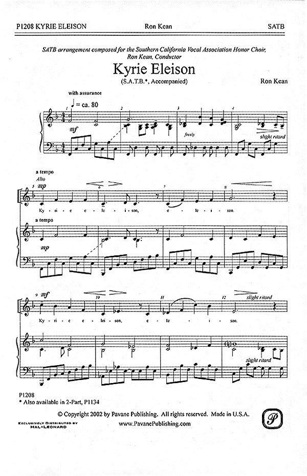 Kyrie Eleison - SATB - pro sbor SATB