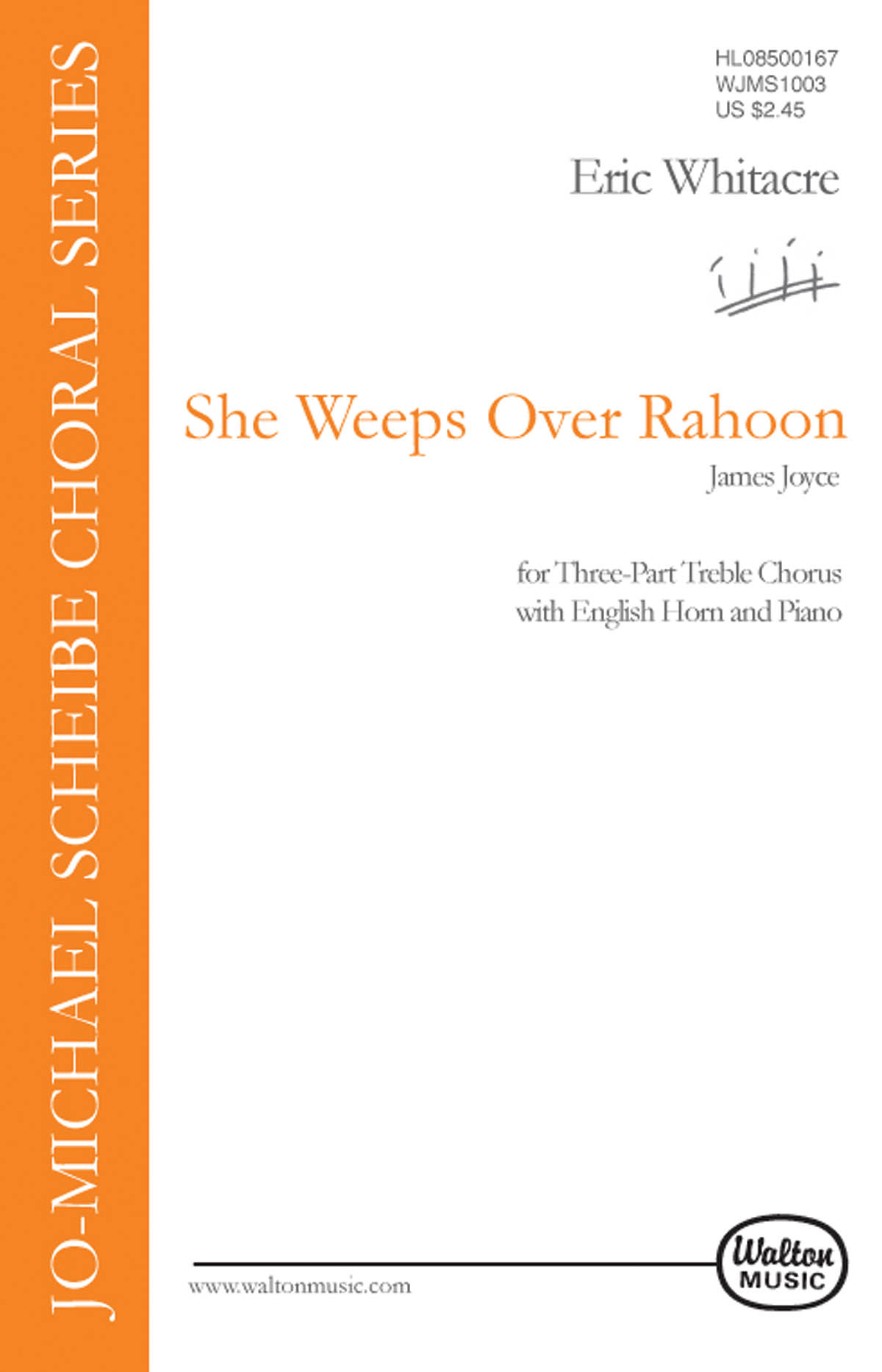 She Weeps Over Rahoon - for Three-Part Treble Chorus with English Horn and Piano noty pro sbor SSA