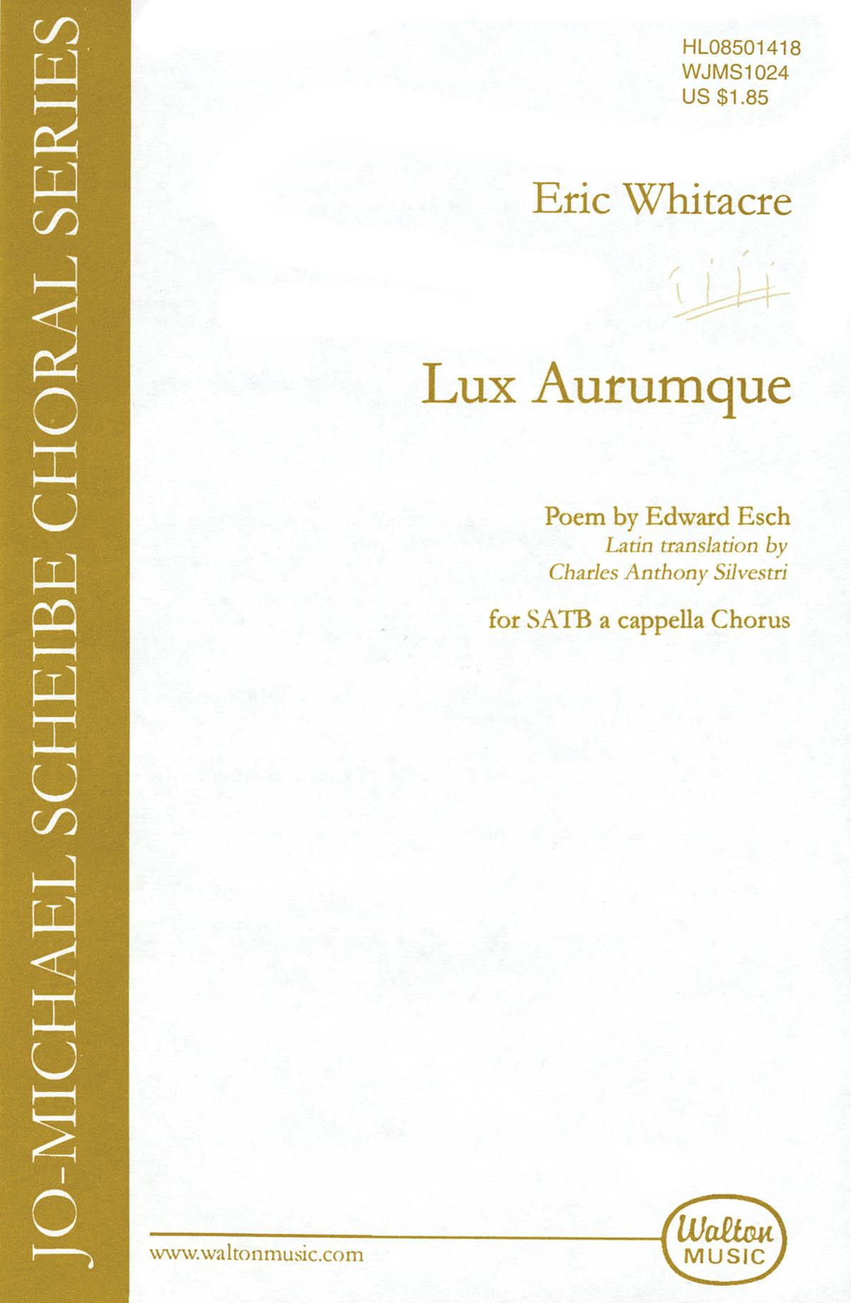 Lux Aurumque noty pro sbor SATB a Cappella