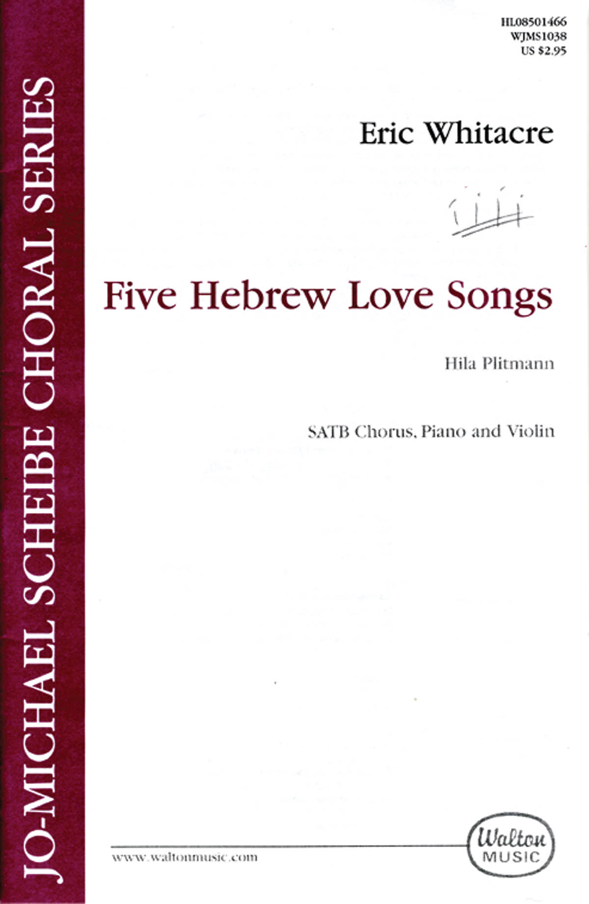 Five Hebrew Love Songs noty pro sbor SATB