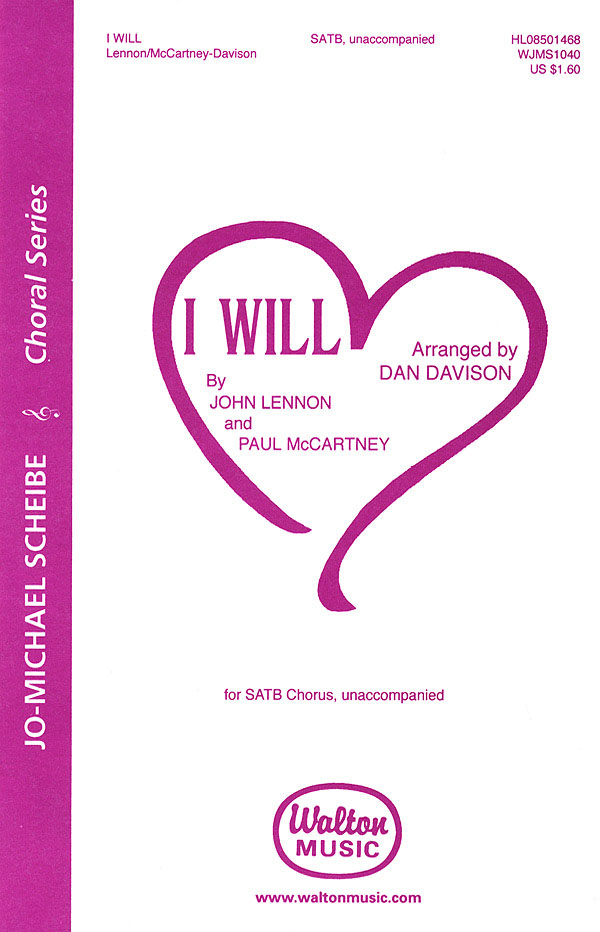 I Will - SATB a cappella noty pro sbor SATB a Cappella