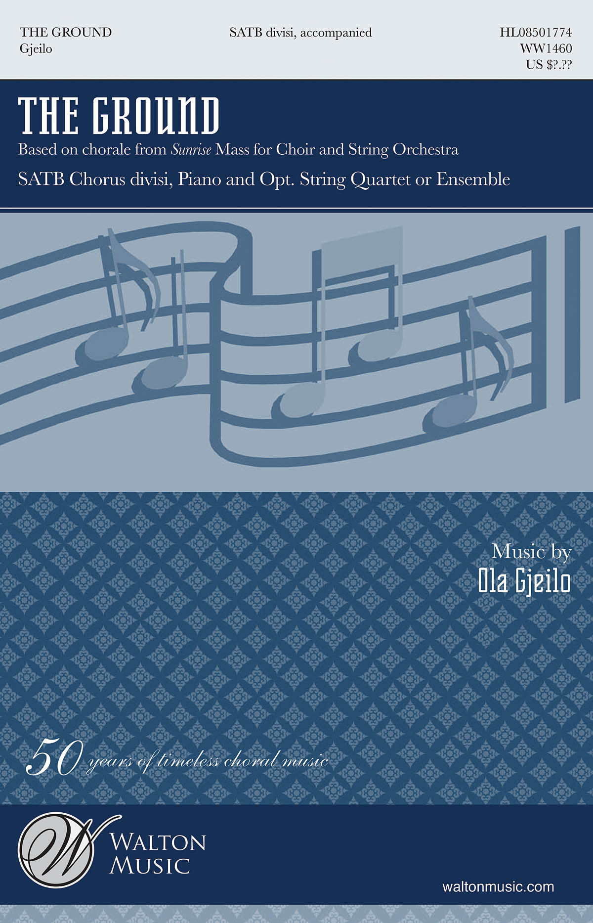 The Ground (from SUNRISE MASS) - SATB Chorus divisi and Opt. String Quartet or Ensemble noty pro sbor SATB