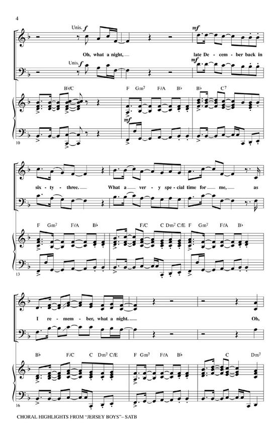 Jersey Boys (Choral Highlights) noty pro sbor SATB