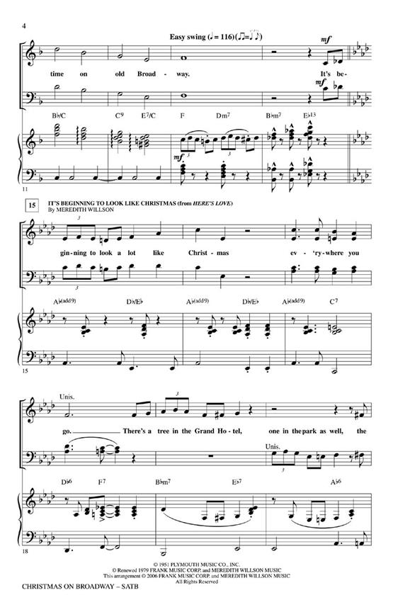 Christmas on Broadway (Medley) noty pro sbor SATB