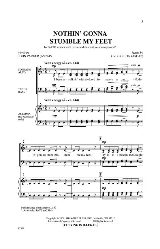 Nothin'Gonna Stumble In My Feet - pro sbor SATB