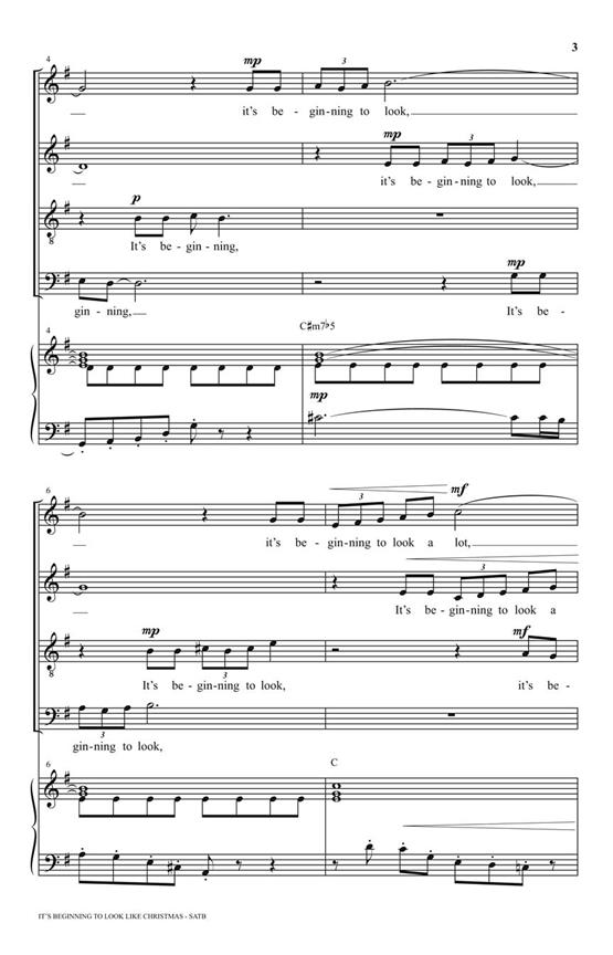 It's Beginning to Look Like Christmas - pro sbor SATB