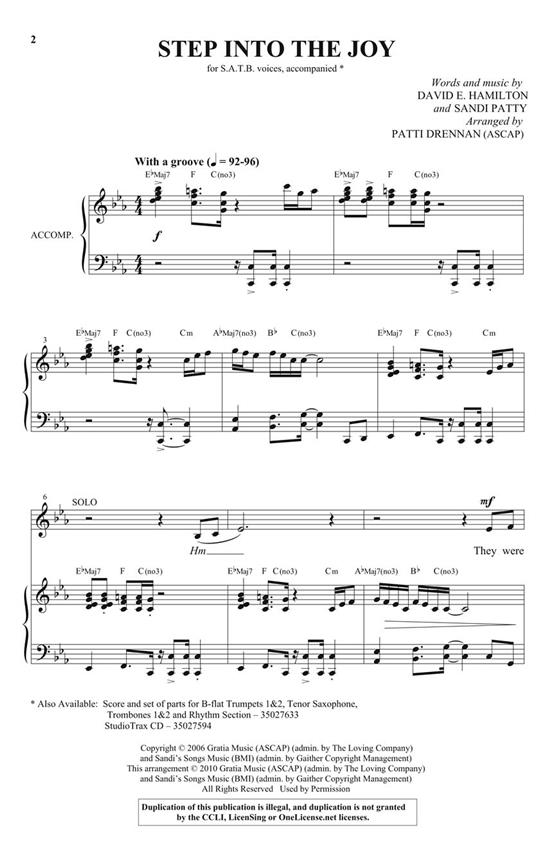 Step Into the Joy - pro sbor SATB