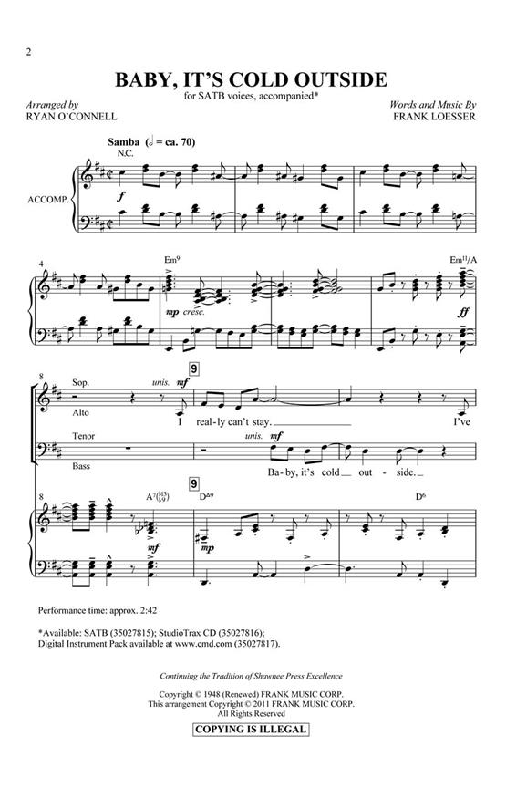 Baby, It's Cold Outside - pro sbor SATB