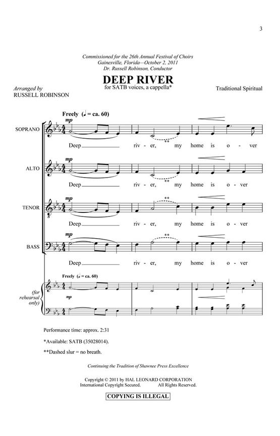 Deep River - pro sbor SATB