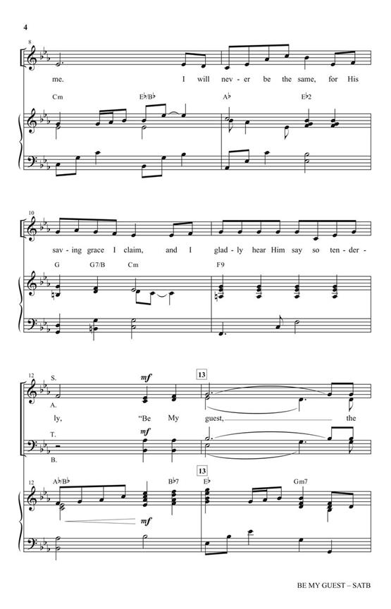 Be My Guest - pro sbor SATB