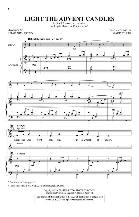 Light the Advent Candles - pro sbor SATB