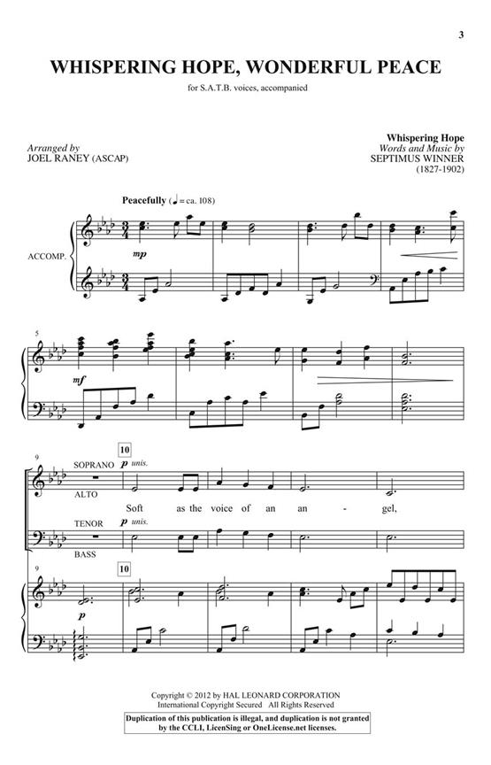 Whispering Hope, Wonderful Place - pro sbor SATB