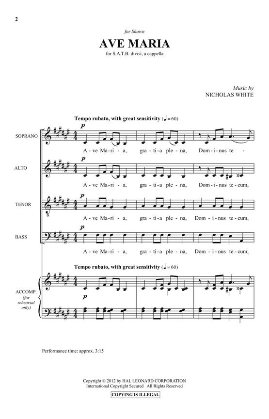 Ave Maria - pro sbor SATB a Cappella