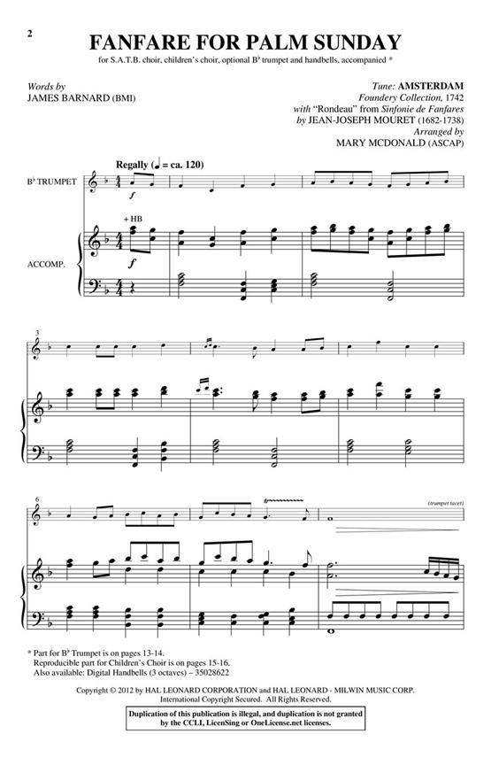 Fanfare for Palm Sunday - pro sbor SATB