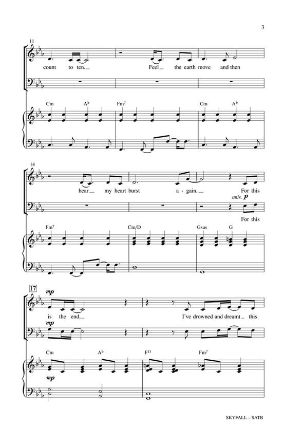 Skyfall (SATB) - pro sbor SATB