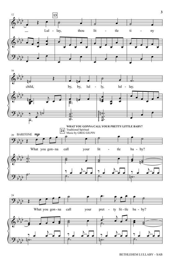 Bethlehem Lullaby - pro sbor SATB pro sbor SAB