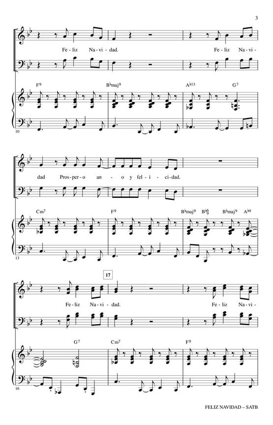 Feliz Navidad - pro sbor SATB