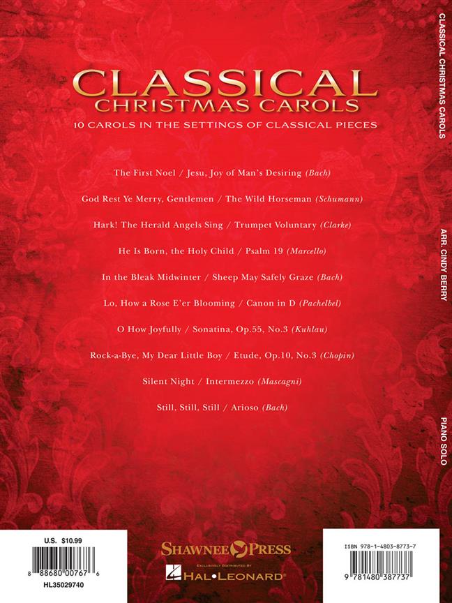 Classical Christmas Carols - 10 Carols in the Settings of Classical Pieces - vánoční melodie pro klavír