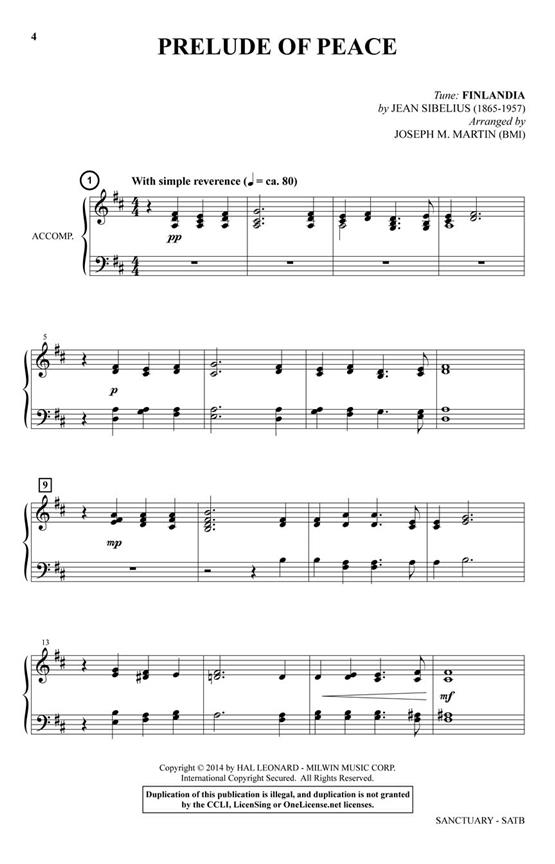 Sanctuary - A Cantata of Hope and Peace - pro sbor SATB