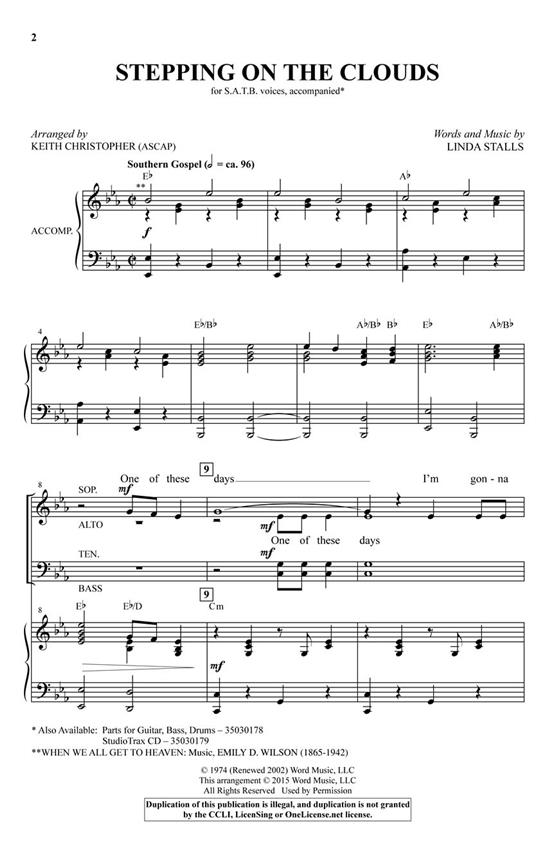 Stepping on the Clouds - pro sbor SATB