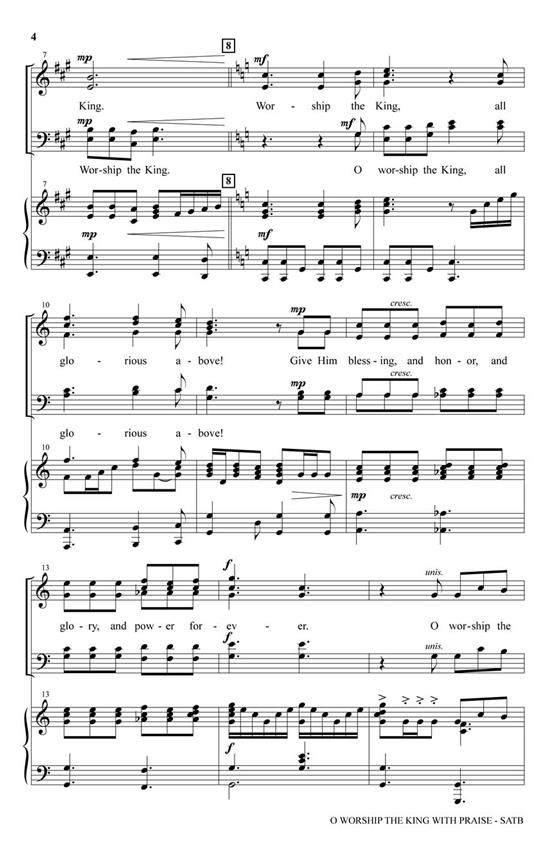 O Worship the King with Praise - pro sbor SATB