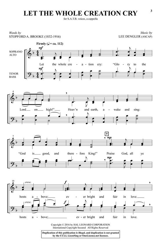 Let the Whole Creation Cry - pro sbor SATB a Cappella