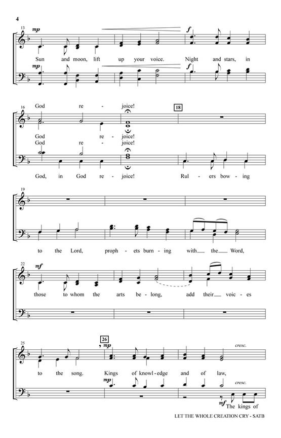 Let the Whole Creation Cry - pro sbor SATB a Cappella