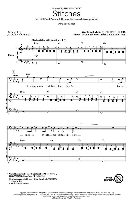 Stitches - pro sbor SATB