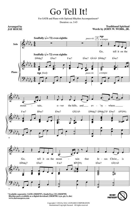 Go Tell It! - pro sbor SATB