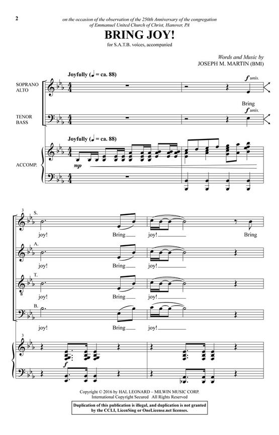 Bring Joy! - pro sbor SATB