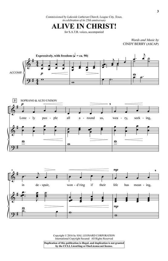 Alive in Christ! - pro sbor SATB