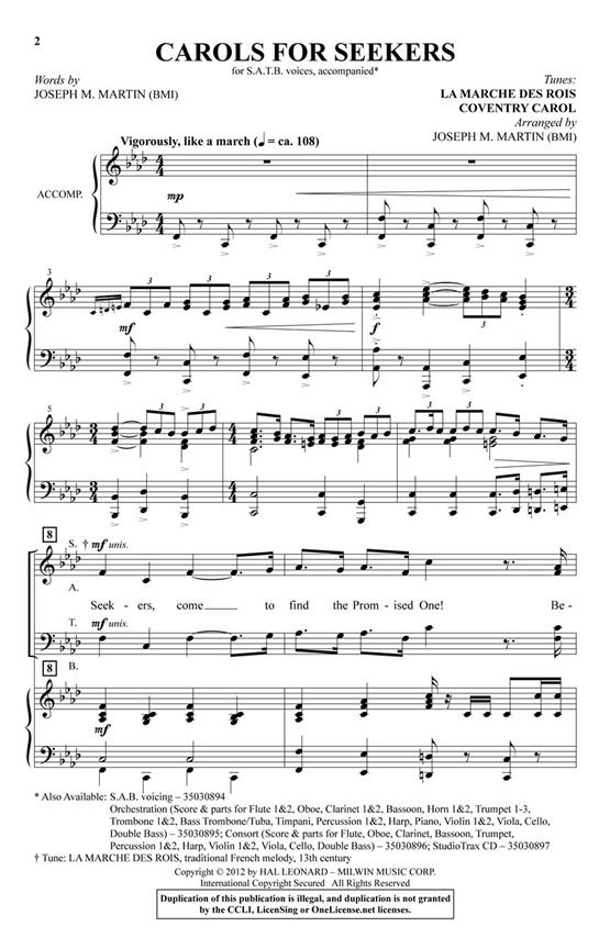 Carols for Seekers - pro sbor SATB