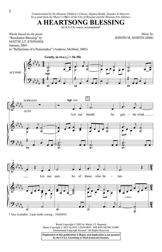 A Heartsong Blessing - pro sbor SATB