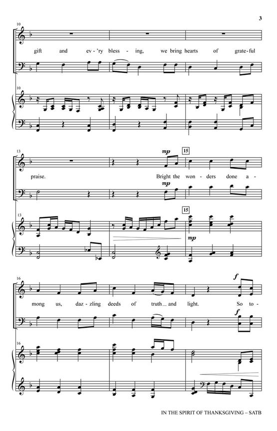 In the Spirit of Thanksgiving - pro sbor SATB