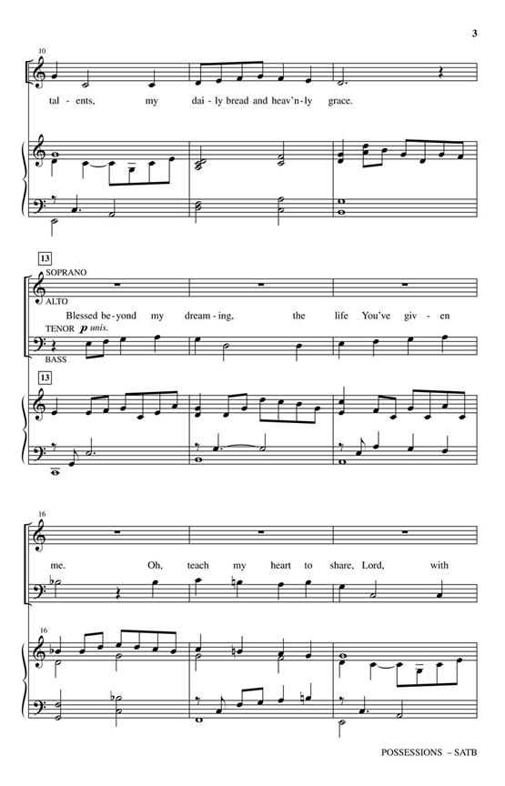 Possessions - pro sbor SATB