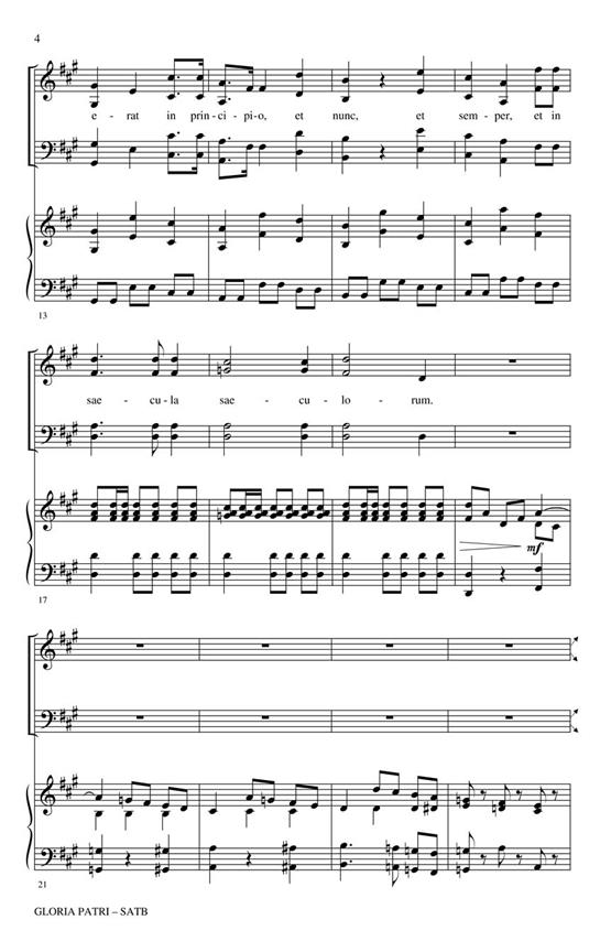 Gloria Patri - from Magnificat, D. 486 - pro sbor SATB