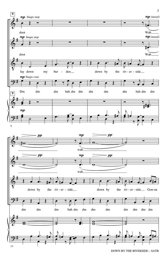 Down by the Riverside - pro sbor SATB a Cappella