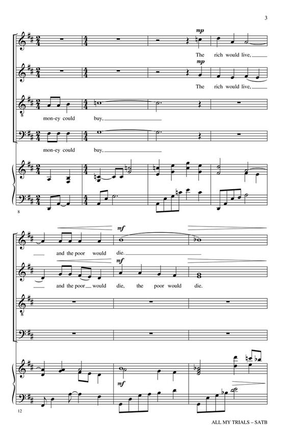 All My Trials - pro sbor SATB