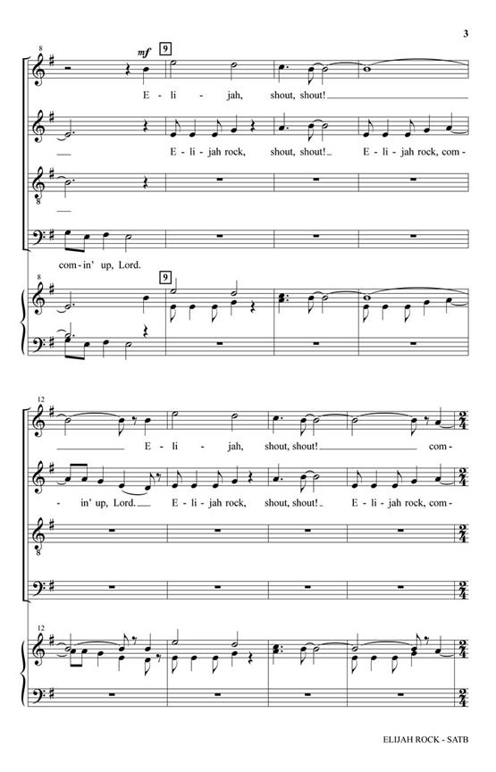 Elijah Rock - pro sbor SATB a Cappella