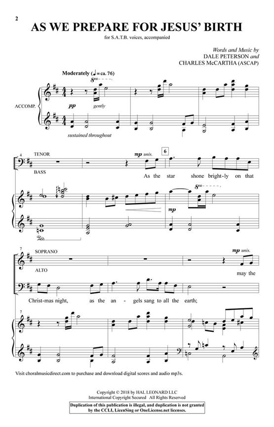 As We Prepare for Jesus' Birth - pro sbor SATB