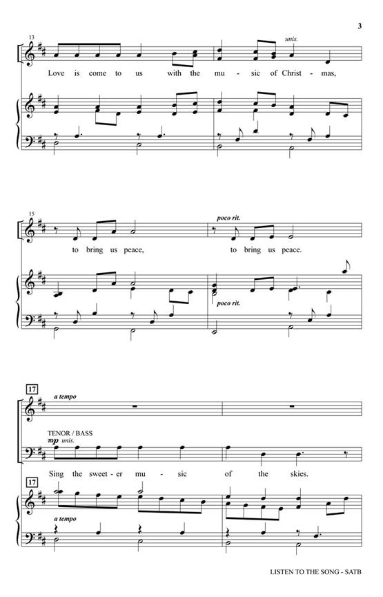 Listen to the Song - pro sbor SATB