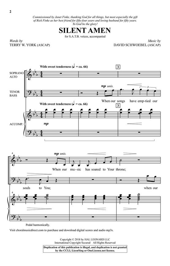 Silent Amen - pro sbor SATB