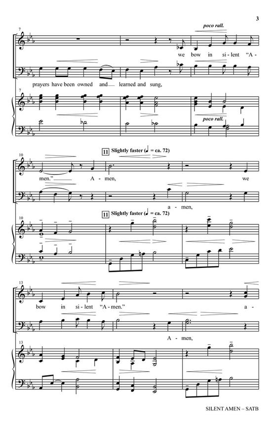 Silent Amen - pro sbor SATB