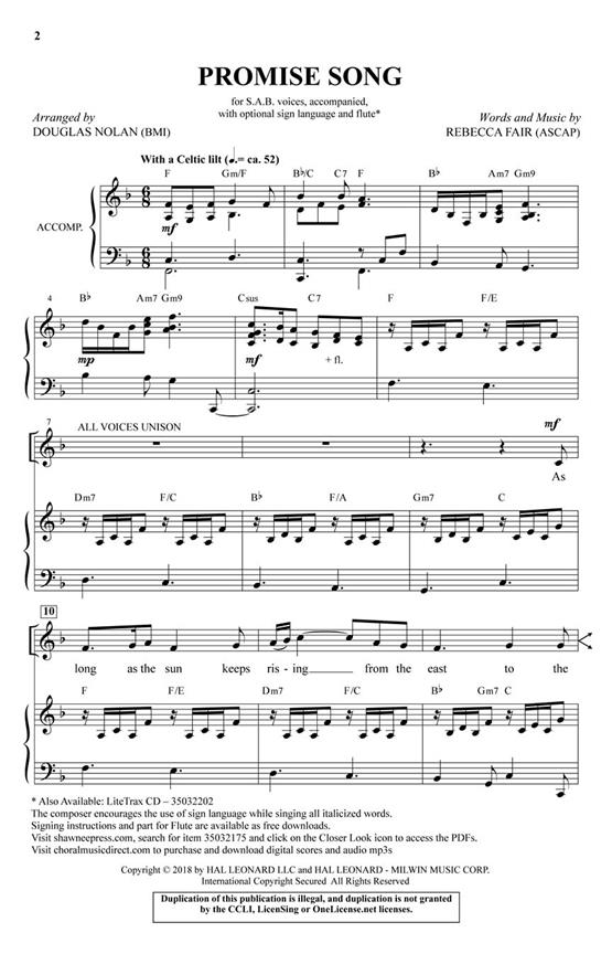 Promise Song - pro sbor SATB